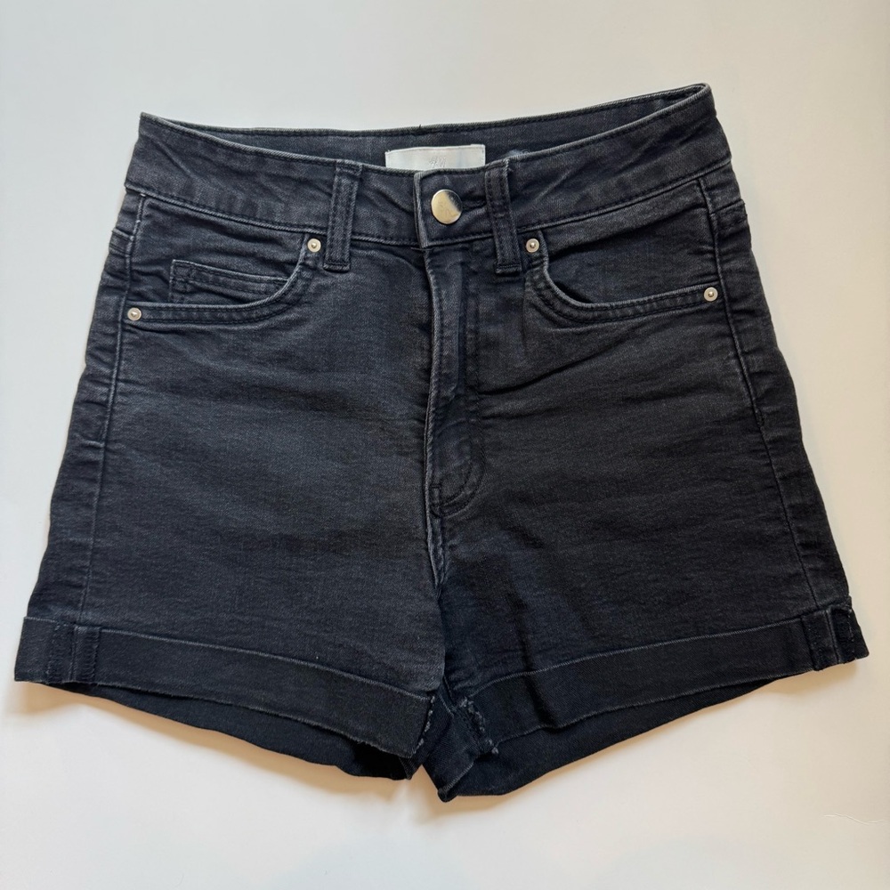 H&M Black Denim Shorts